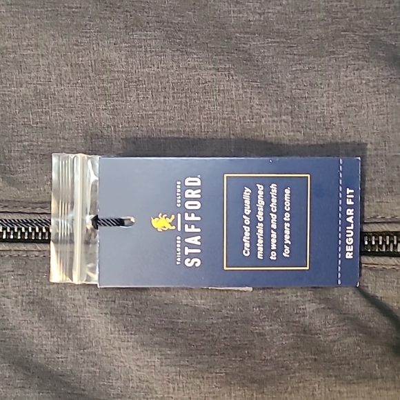 STAFFORD MENS "GRAY HEATHER"  ZIPPERED JACKET SIZE MEDIUM REGULAR FIT - Picture 11 of 11